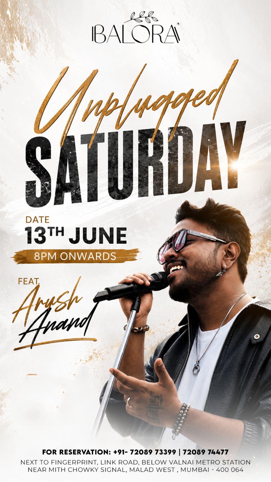Unplugged Saturday at Balora – Arysh Anand Live